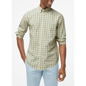 NWT J.Crew Yellow Plaid Slim Untucked Classic Flex Casual Shirt